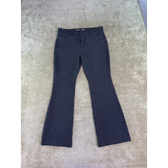 Old Navy Women High Rise Pixie Flare Pants Size 14 Gray Stretch Career D903 - Picture 1 of 13